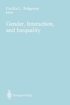 portada gender, interaction, and inequality (en Inglés)