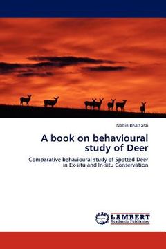 portada a book on behavioural study of deer (en Inglés)