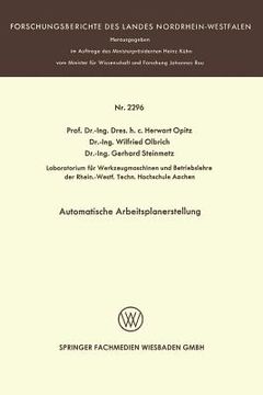 portada Automatische Arbeitsplanerstellung