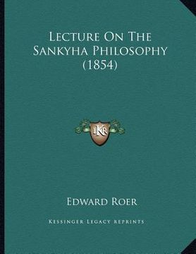 portada lecture on the sankyha philosophy (1854) (in English)