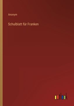 portada Schulblatt für Franken (in German)