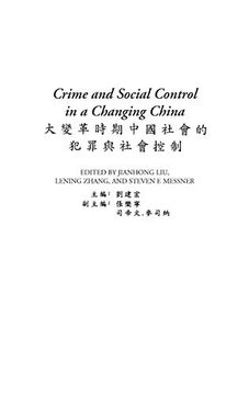 portada Crime and Social Control in a Changing China (en Inglés)