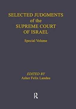 portada Selected Judgments of the Supreme Court of Israel (en Inglés)