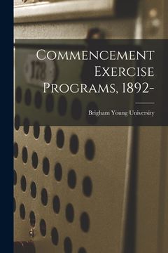 portada Commencement Exercise Programs, 1892- (in English)