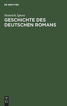 portada Geschichte des Deutschen Romans (en Alemán)