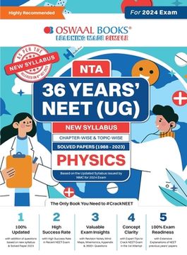 portada Oswaal NEET (UG) 36 Years Chapter-wise Topic-wise Solved Papers Physics For 2024 Exams ( New Edition) (en Inglés)