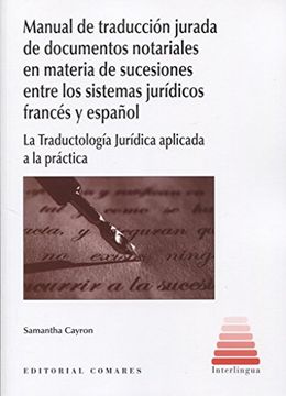 portada Manual de traducción jurada de documentos notariales en materia de sucesiones en . francés y español