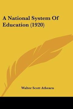 portada a national system of education (1920) (in English)