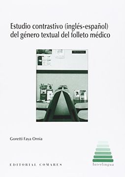 portada Estudio Contrastivo (inglés-español) Del Género Textual Del Folleto Médico (in Spanish)