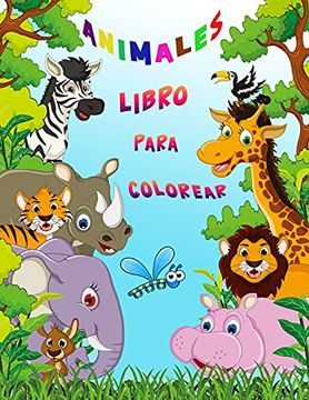 portada Animales Libro Para Colorear: Libro de Actividades Para Niños