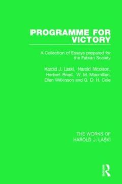 portada Programme for Victory (Works of Harold J. Laski) (en Inglés)