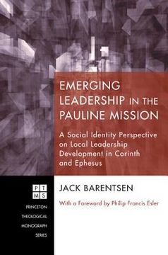 portada emerging leadership in the pauline mission: a social identity perspective on local leadership development in corinth and ephesus (en Inglés)