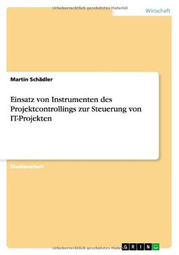 portada Einsatz von Instrumenten des Projektcontrollings zur Steuerung von IT-Projekten (German Edition)