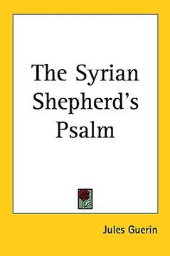 portada the syrian shepherd's psalm (en Inglés)