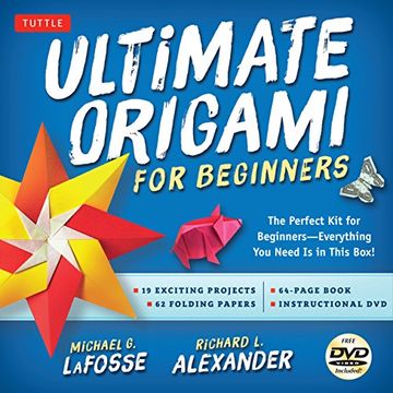 portada Ultimate Origami for Beginners Kit: The Perfect kit for Beginners-Everything you Need is in This Box! Kit Includes Origami Book, 19 Projects, 62 Origami Papers & dvd (en Inglés)