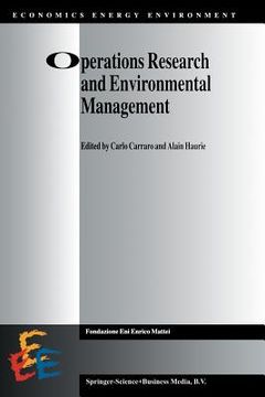 portada Operations Research and Environmental Management (in English)