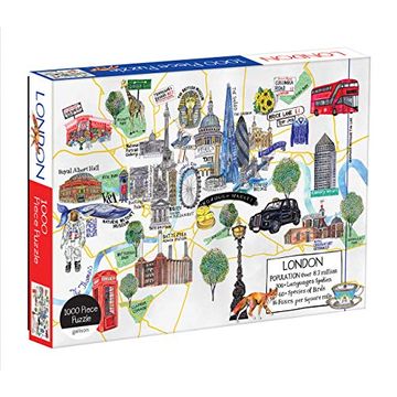 portada Mudpuppy Press London map - Puzzle de 1000 Piezas (en Inglés)