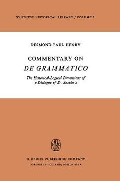 portada commentary on de grammatico: the historical-logical dimensions of a dialogue of st. anselm s (en Inglés)