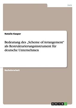 portada Bedeutung des „Scheme of Arrangement" als Restrukturierungsinstrument für deutsche Unternehmen (German Edition)