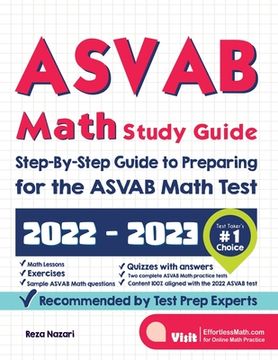 portada ASVAB Math Study Guide: Step-By-Step Guide to Preparing for the ASVAB Math Test (en Inglés)