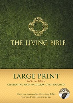 portada The Living Bible Large Print red Letter Edition (Hardcover, Green, Indexed) 