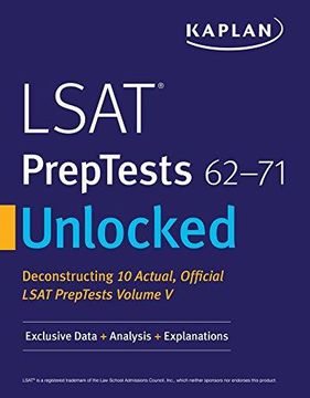 portada Lsat Preptests 62-71 Unlocked (Kaplan Test Prep) (en Inglés)