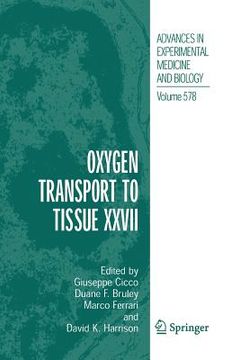 portada Oxygen Transport to Tissue XXVII (en Inglés)