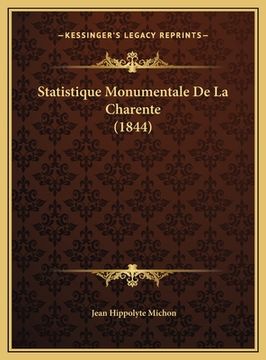 portada Statistique Monumentale De La Charente (1844) (en Francés)
