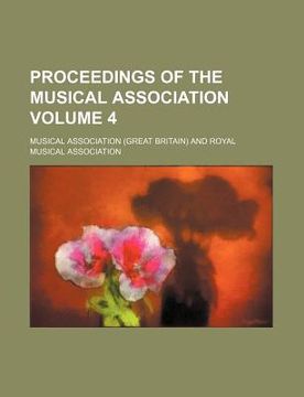 portada proceedings of the musical association volume 4