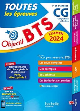 portada Objectif bts cg (1Re et 2e Années) - Toutes les Épreuves, Examen 2024 (en Francés)
