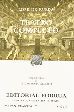 portada Teatro Completo (Sc265) [Paperback] by Rueda, Lope de