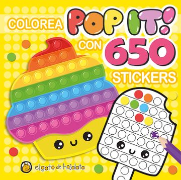 portada Pinto Pop pit! con 650 stickers Cupcake [Tapa Amarilla]