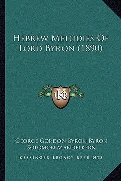 portada hebrew melodies of lord byron (1890) (in English)