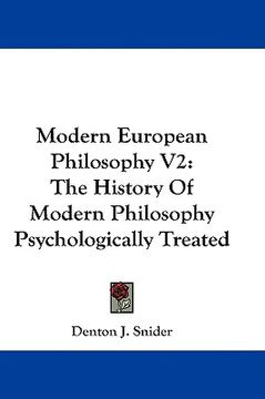 portada modern european philosophy v2: the history of modern philosophy psychologically treated (en Inglés)