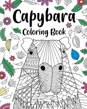 portada Capybara Adult Coloring Book (en Inglés)
