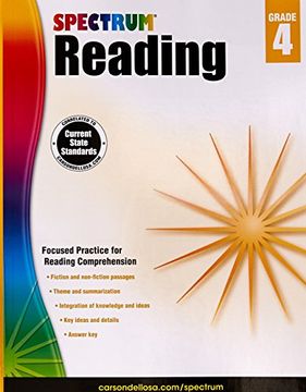 portada Spectrum Reading Workbook, Grade 4 (en Inglés)