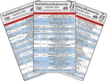 portada Notfallmedikamente Karten-Set - Medizinische Taschen-Karte (en Alemán)