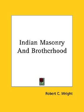 portada indian masonry and brotherhood (en Inglés)