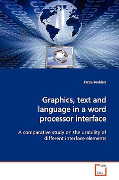 portada graphics, text and language in a word processor interface (en Inglés)