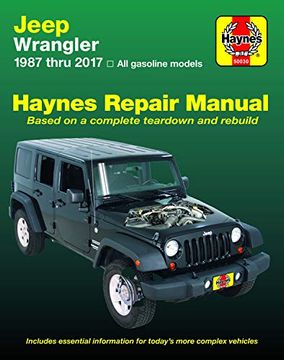 portada Jeep Wrangler 4-Cyl & 6-Cyl, 2wd & 4wd (1987-2017) Haynes Repair Manual (Usa) (in English)