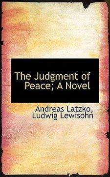 portada the judgment of peace; a novel (en Inglés)