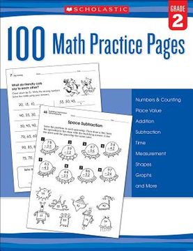 portada 100 Math Practice Pages (Grade 2) (en Inglés)