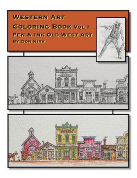 portada Western Art Coloring Book: Pen & Ink Old West Art (Vol I) (en Inglés)