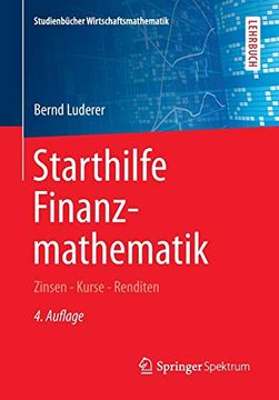 portada Starthilfe Finanzmathematik: Zinsen – Kurse – Renditen (in German)