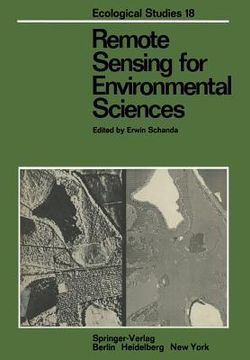 portada remote sensing for environmental sciences (en Inglés)