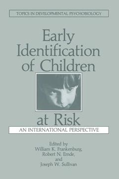 portada Early Identification of Children at Risk: An International Perspective (in English)