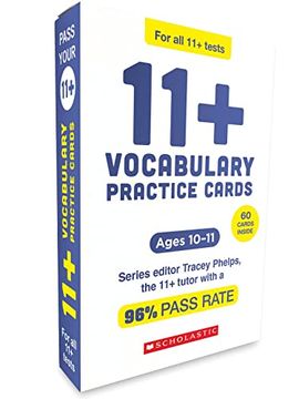 portada 11+ Practice Cards for the cem or gl Test: Vocabulary Practice (Ages 10-11) by Tracey Phelps, the Tutor With a 96% Pass Rate. (Pass Your 11+) (in English)