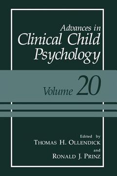 portada Advances in Clinical Child Psychology: Volume 20 (in English)