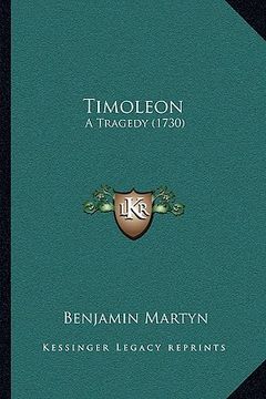 portada timoleon: a tragedy (1730) (en Inglés)