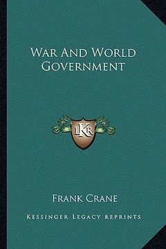 portada war and world government (en Inglés)